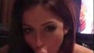 Sexy brunette amateur BJ porn video